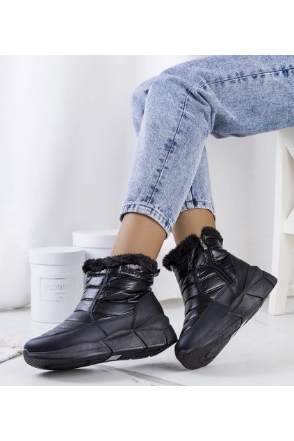 Čierne snežné topánky Lago 22SN26-5094 BLACK 38 - GM (Veľkosť 38)