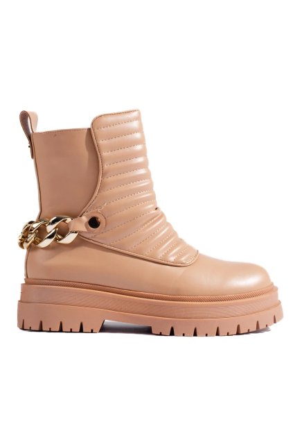 Béžové dámske obuv na nízkej podrážke Shelvt kod CCC -1- O-8BE (Veľkosť 37.5)