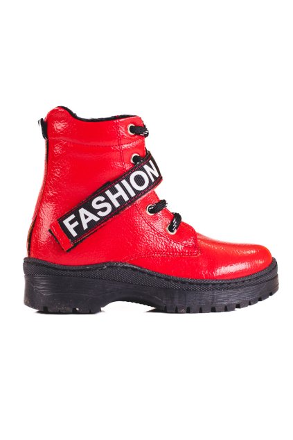 Červené detské topánky na nízkej podrážke W. potocki kod CCC -1- 22-61064R (Veľkosť 36)