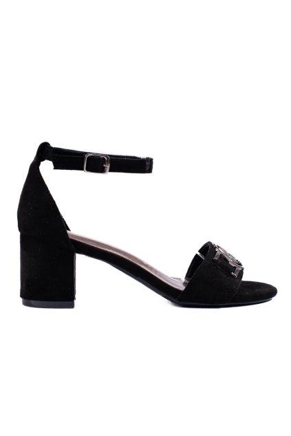 Čierne dámske sandále na hrubom podpätku W. potocki kod CCC -1- 23-20008B (Veľkosť 37.5)
