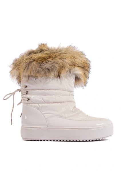 Béžové dámske snehule na platforme Shelvt kod CCC -1- YY58BE (Veľkosť 36)