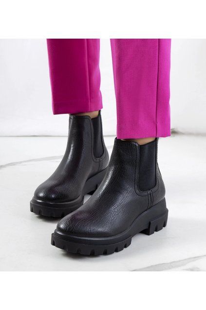 Black botki Bexley 9520 BLACK (Veľkosť 36)