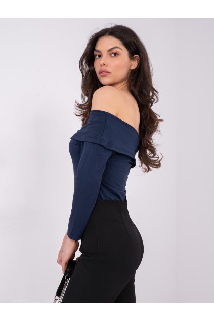 Dámska blúzka španielského strihu granatovo-modrá WT-BZ-A1041.28 (Farba Granatovo-modrá, Veľkosť ONE SIZE)