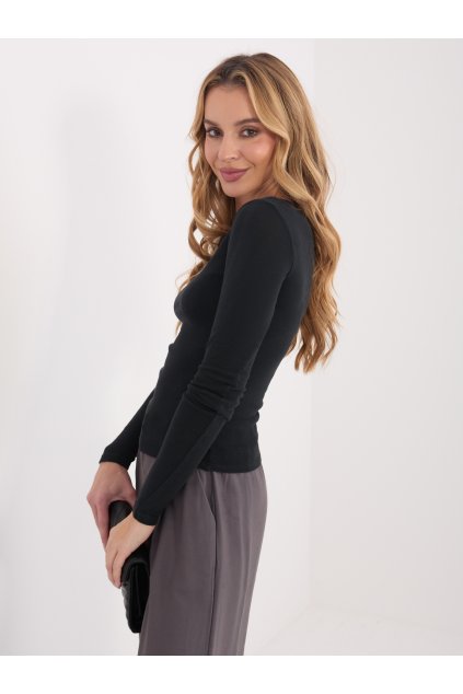 Dámska blúzka s dlhým rukávom čierna WT-BZ-A1103.85 (Farba Čierna, Veľkosť ONE SIZE)