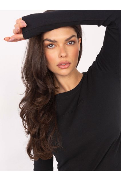 Dámska blúzka s dlhým rukávom čierna WT-BZ-A1134.13 (Farba Čierna, Veľkosť ONE SIZE)