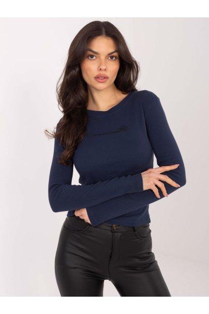 Dámska blúzka s dlhým rukávom granatovo-modrá WT-BZ-A1134.13 (Farba Granatovo-modrá, Veľkosť ONE SIZE)