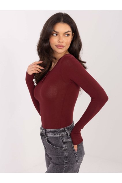 Dámska blúzka s dlhým rukávom bordová WT-BZ-A1146.95 (Farba Bordová, Veľkosť ONE SIZE)