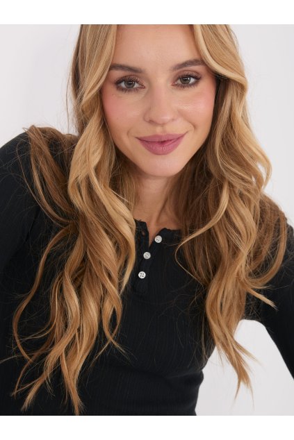 Dámska blúzka s dlhým rukávom čierna WT-BZ-A1158.13 (Farba Čierna, Veľkosť ONE SIZE)