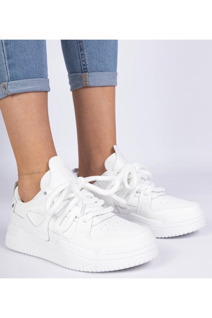 Biele dámske tenisky kód GM 390 WHITE (Veľkosť 37)