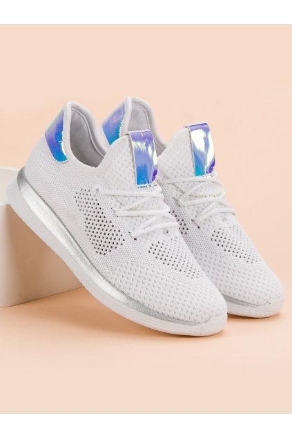 Biele dámske tenisky, kód produktu NJSK B111-8 (Veľkosť 37)