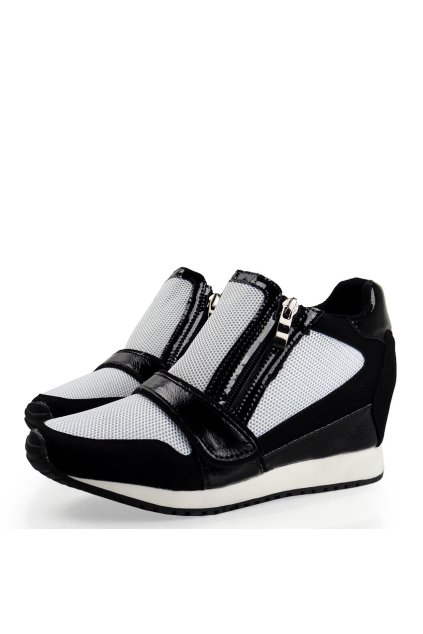 Platformové tenisky čierne SK48-1A veľ.č. 38, 40 (Veľkosť UK9 / EUR 42)