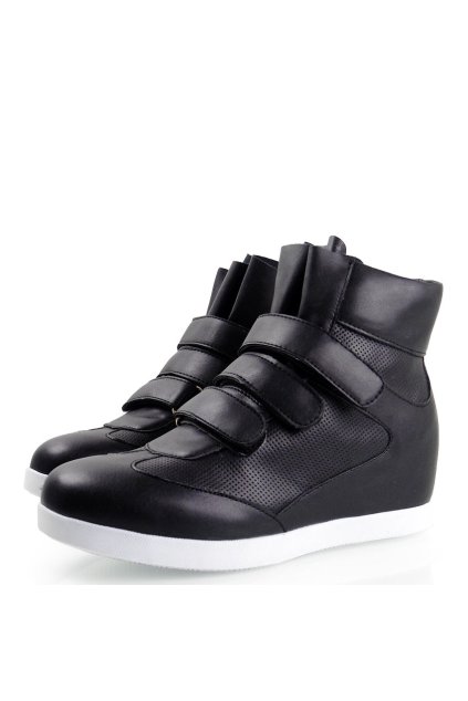 Platformové tenisky čierne JT3-1 veľ.č. 36, 37, 39, 40, 41 (Veľkosť UK9 / EUR 42)