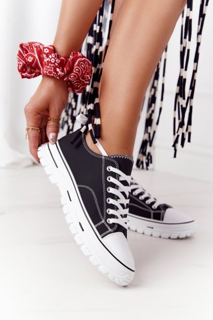 Čierne dámske tenisky, kód produktu LC9719-1 (Veľkosť 36)