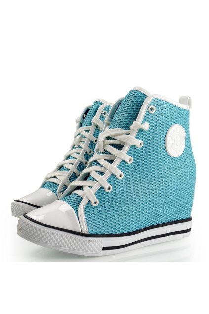 Platformové tenisky modré Y615-11 veľ.č. 37, 39, 40, 41 (Veľkosť UK9 / EUR 42)