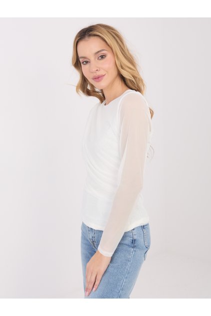 Dámska blúzka formálny štýl biela IT-BZ-21915.58 (Farba Biela, Veľkosť ONE SIZE)