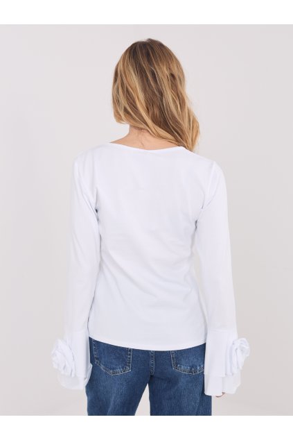 Dámska blúzka s dlhým rukávom biela IT-BZ-22139.55 (Farba Biela, Veľkosť ONE SIZE)