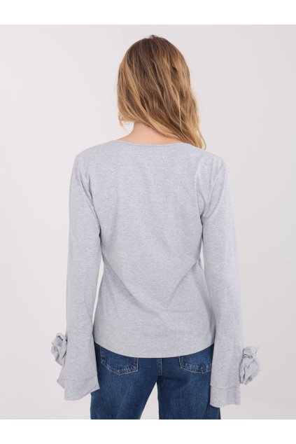 Dámska blúzka s dlhým rukávom sivá IT-BZ-22139.96 (Farba Sivá, Veľkosť ONE SIZE)