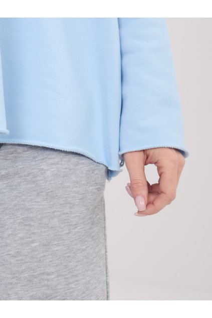 Dámska blúzka bez kapucne svetlo-modrá IT-BZ-4934.29 (Farba Svetlo-modrá, Veľkosť ONE SIZE)