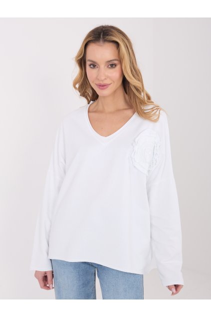 Dámska blúzka over size biela IT-BZ-6694.69 (Farba Biela, Veľkosť ONE SIZE)
