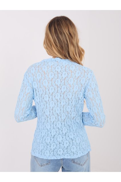 Dámska blúzka s čipkou svetlo-modrá IT-BZ-9962.98 (Farba Svetlo-modrá, Veľkosť ONE SIZE)