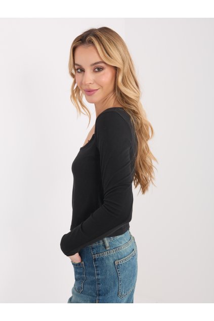 Dámska blúzka s dlhým rukávom čierna WT-BZ-A1159.93 (Farba Čierna, Veľkosť ONE SIZE)