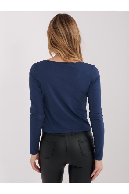 Dámska blúzka s dlhým rukávom granatovo-modrá WT-BZ-A1159.93 (Farba Granatovo-modrá, Veľkosť ONE SIZE)