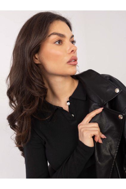 Dámska blúzka s dlhým rukávom čierna WT-BZ-A1163.15 (Farba Čierna, Veľkosť ONE SIZE)