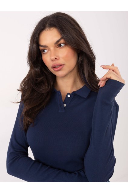 Dámska blúzka s dlhým rukávom granatovo-modrá WT-BZ-A1163.15 (Farba Granatovo-modrá, Veľkosť ONE SIZE)