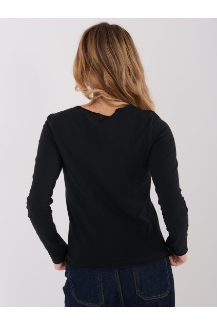 Dámska blúzka s dlhým rukávom čierna WT-BZ-A1172.27 (Farba Čierna, Veľkosť ONE SIZE)
