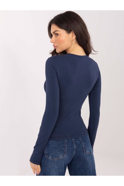 Dámska blúzka s dlhým rukávom granatovo-modrá WT-BZ-A1173.51 (Farba Granatovo-modrá, Veľkosť ONE SIZE)