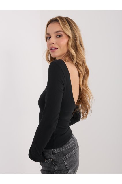 Dámska blúzka s dlhým rukávom čierna WT-BZ-A1220.71 (Farba Čierna, Veľkosť ONE SIZE)