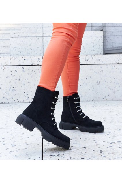 Dámske topánky tenisky čierne kód HX21050-27 - GM HX21050-27 BLACK MICRO 38 - GM (Veľkosť 39)