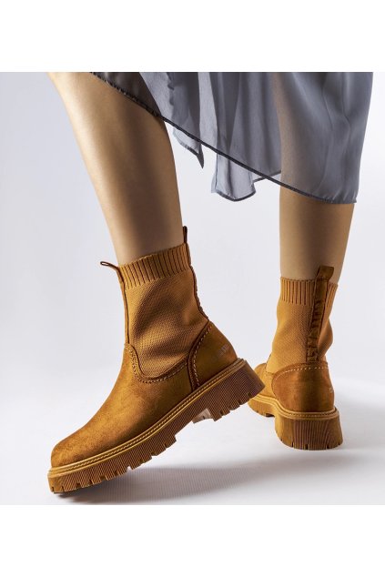 Dámske topánky tenisky hnedé kód MM274541 - GM MM274541 CAMEL 38 - GM (Veľkosť 38)