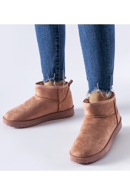 Ružové zateplené krátke snehule Guglielma AEF2523 PINK 38 - GM (Veľkosť 39)