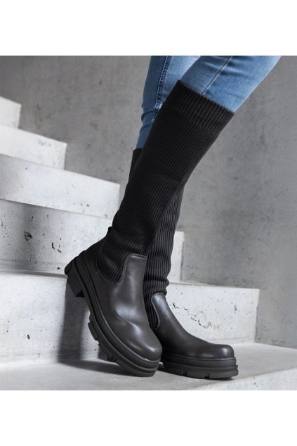 Dámske topánky čižmy zelené kód 68109 - GM 68109 GREEN 38 - GM (Veľkosť 36)