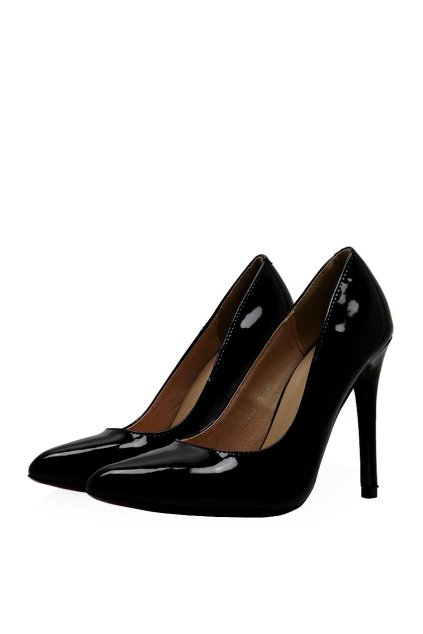 Čierne lodičky E332-1 (Veľkosť UK9 / EUR 42)