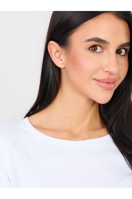 Dámska blúzka basic biela RV-BZ-A1093.77 (Farba Biela, Veľkosť S/M)