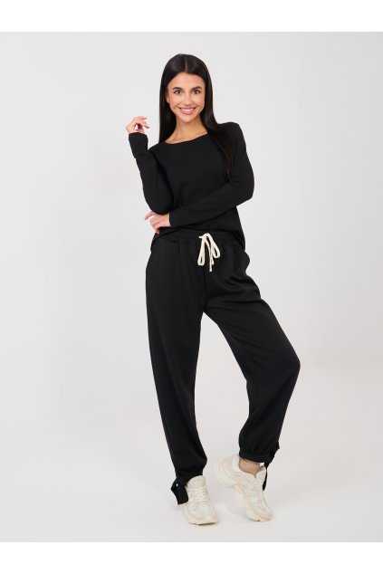 Dámska blúzka basic čierna RV-BZ-A1093.77 (Farba Čierna, Veľkosť S/M)