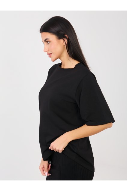 Dámske jednofarebné farba čierna kód RV-TS-A1089.87 (Farba Čierna, Veľkosť S/M)