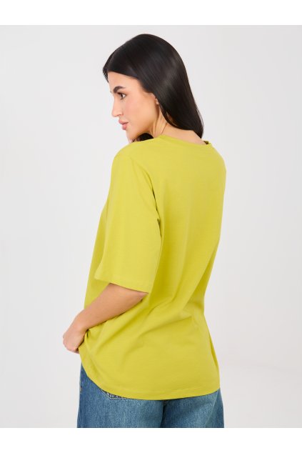 Dámske jednofarebné farba limetková-zelená kód RV-TS-A1089.87 (Farba Limetková-zelená, Veľkosť S/M)
