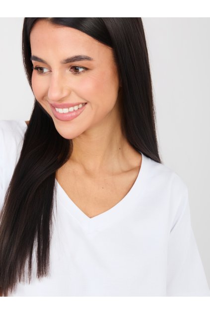 Dámske jednofarebné farba biela kód RV-TS-A1094.45 (Farba Biela, Veľkosť L/XL)