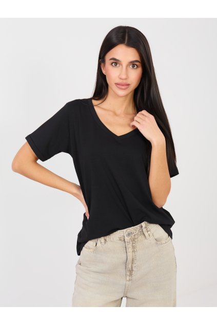 Dámske jednofarebné farba čierna kód RV-TS-A1094.45 (Farba Čierna, Veľkosť S/M)