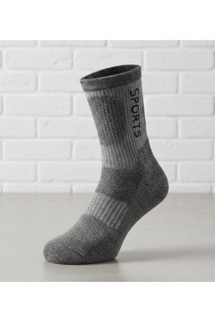 Čierno-biele teplé ponožky Sella ASP6-30 GREY 39-42 - GM (Veľkosť 39-42)