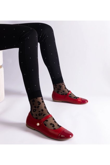 Dámske baleríny červené kód 168-16 - GM 168-16 WINE 38 - GM (Veľkosť 37)