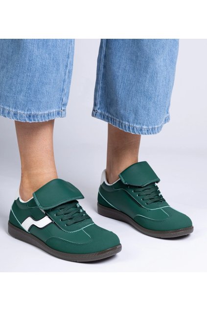 Dámske topánky tenisky zelené kód A-100 - GM A-100 GREEN 38 - GM (Veľkosť 39)