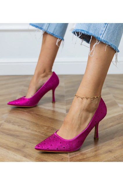 Dámske topánky lodičky ružové kód VB22351 - GM VB22351 FUCSIA 38 - GM (Veľkosť 39)