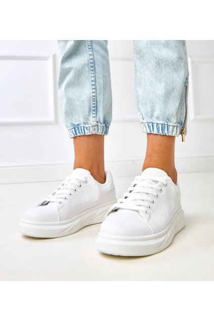 Dámske topánky tenisky biele kód A-70 - GM A-70 WHITE 38 - GM (Veľkosť 39)