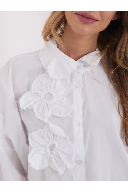 Dámske Košeľa farba Biela kód IT-KS-6413-1.66 (Farba Biela, Veľkosť ONE SIZE)