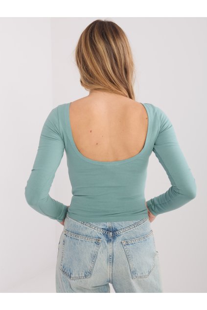 Dámska blúzka s dlhým rukávom pistáciová WT-BZ-A1220.71 (Farba Pistáciová, Veľkosť ONE SIZE)