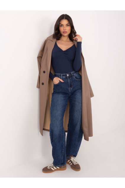 Dámska blúzka s dlhým rukávom granatovo-modrá WT-BZ-A1221.94 (Farba Granatovo-modrá, Veľkosť ONE SIZE)